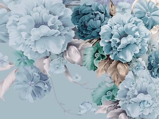 Fototapeta Niebieskie Piwonie w Pastelach