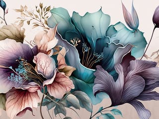 Fototapeta Egzotyczne kwiaty w odcieniach fioletu ( kod: 26839 ) Fototapeta Egzotyczne kwiaty w odcieniach fioletu