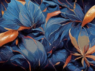 Fototapeta Abstrakcyjne liście w odcieniach niebieskiego