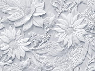 Fototapeta 3D kwiaty w reliefie