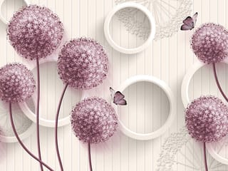 Fototapeta Kwiaty na długich łodygach