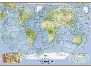 Fototapeta Mapa świata z kontynentami i oceanami