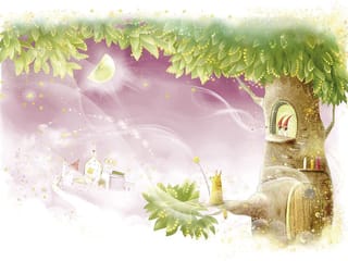 Fototapeta Drzewo z domkiem w pniu ( kod: 4881 ) Fototapeta Drzewo z domkiem w pniu