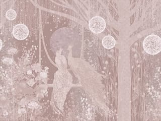 Fototapeta Pawie na gałęzi w magicznym lesie