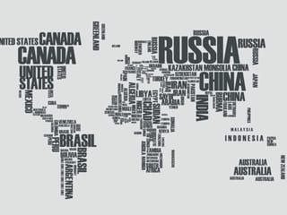 Fototapeta Typograficzna Mapa Świata