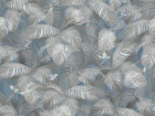 Fototapeta Liście palmowe na niebieskim tle