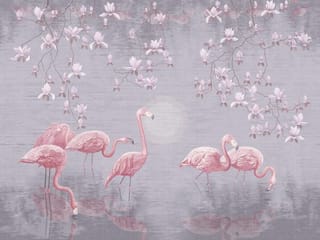 Fototapeta Flamingi w spokojnej scenerii