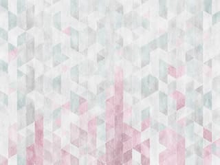 Fototapeta Geometryczny wzór z pastelowych trójkątów