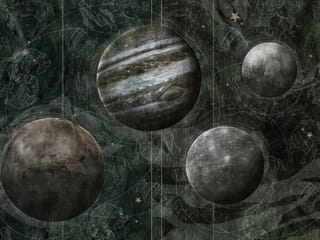 Fototapeta Planety – cztery planety na tle gwiazd