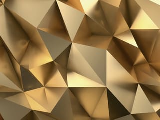 Fototapeta Geometryczne Złote Kształty 3D