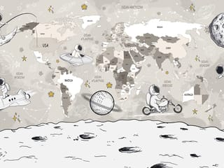 Fototapeta Astronauci na Mapie Świata ( mpn: 8299 ) Fototapeta Astronauci na Mapie Świata