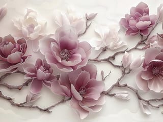 Fototapeta Magnolie na gałęziach drzewa ( mpn: 8568 ) Fototapeta Magnolie na gałęziach drzewa