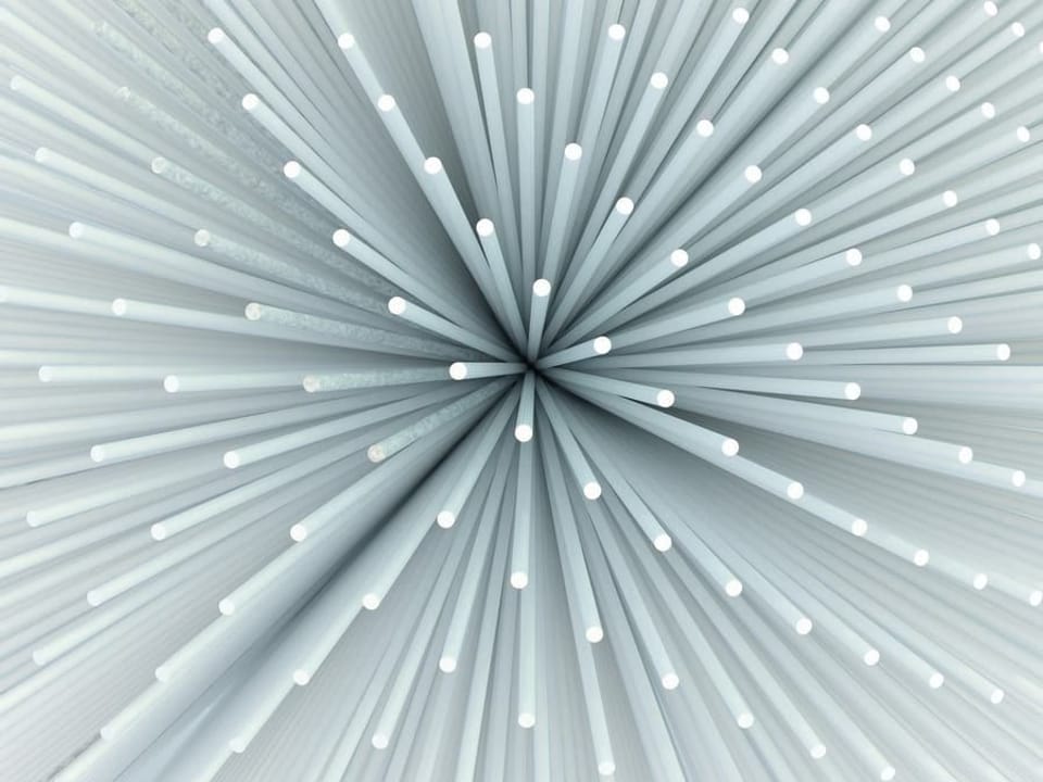 Fototapeta Koncentryczne Białe Pręty 3D