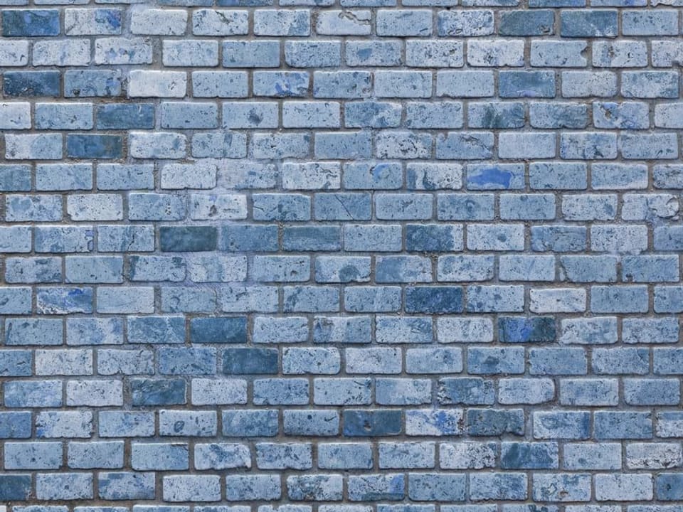 Fototapeta Ściana z niebieskich cegieł