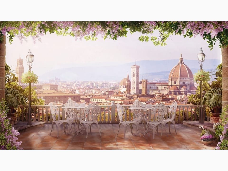 Fototapeta Taras z widokiem na miasto