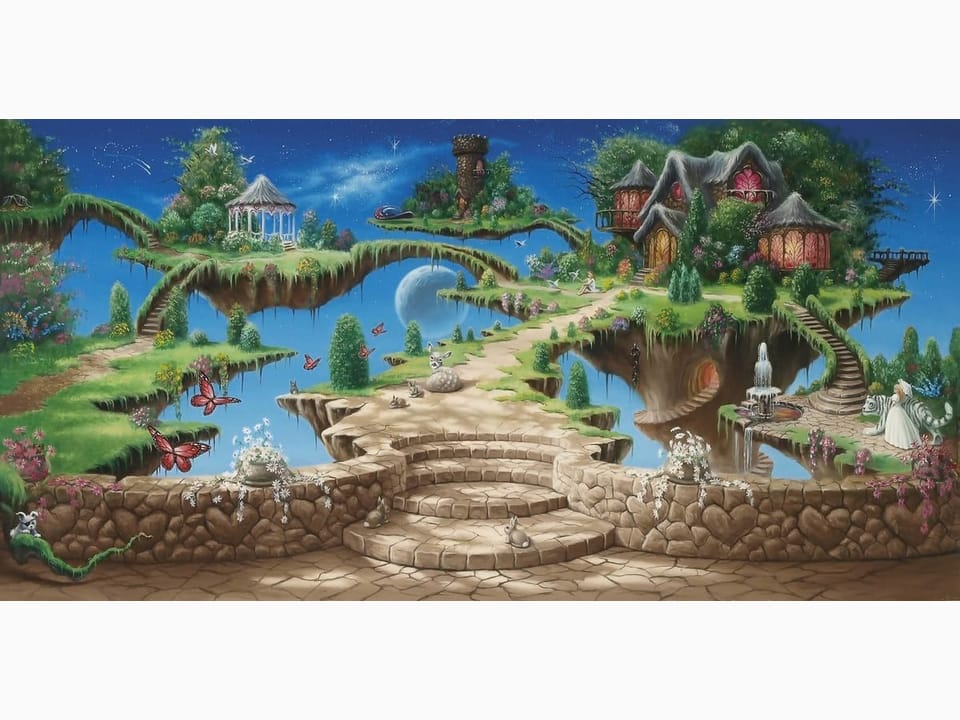 Fototapeta Fantastyczny krajobraz z wyspami