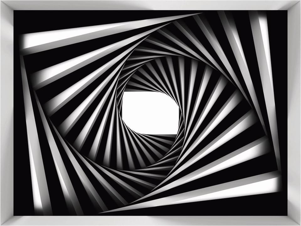 Fototapeta Spiralny tunel z paskami na wymiar