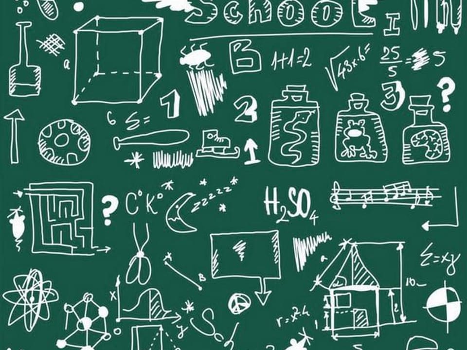 Fototapeta Szkolne rysunki na tablicy