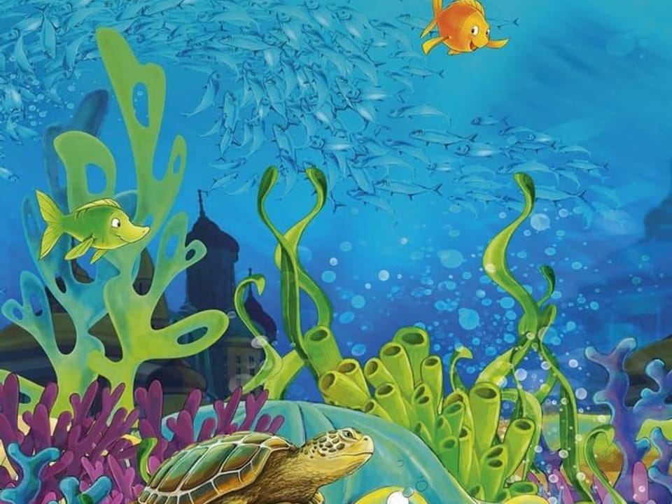 Fototapeta Żółw morski i koralowce