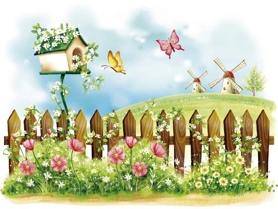 Fototapeta Domek dla ptaków na łące