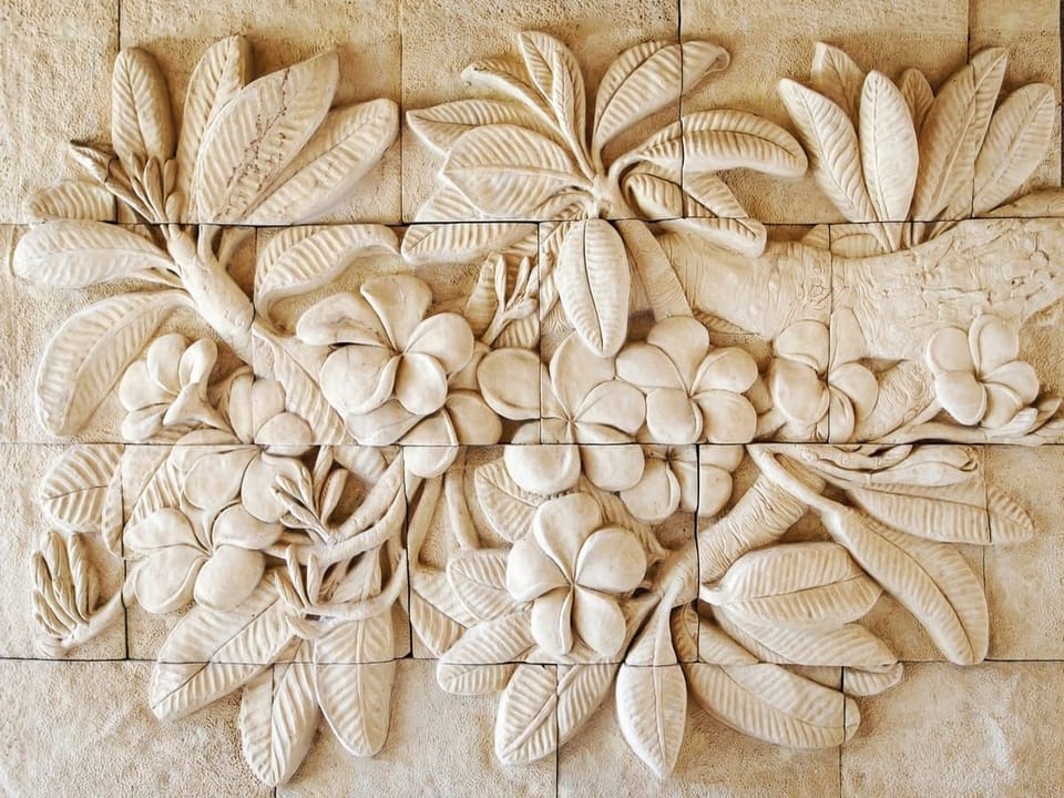 Fototapeta Kwiatowy Relief w Beżach