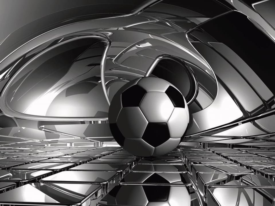 Fototapeta Piłka Nożna na Metalowej Powierzchni