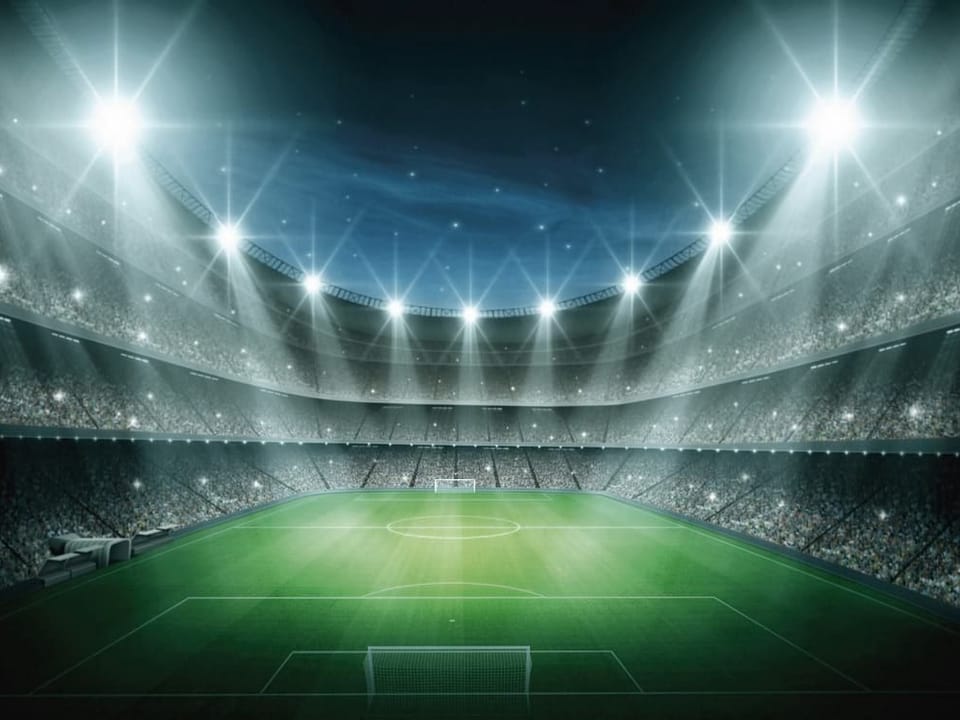 Fototapeta Stadion piłkarski nocą