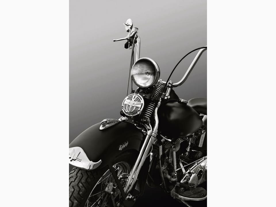 Fototapeta Klasyczny motocykl z chromem na wymiar