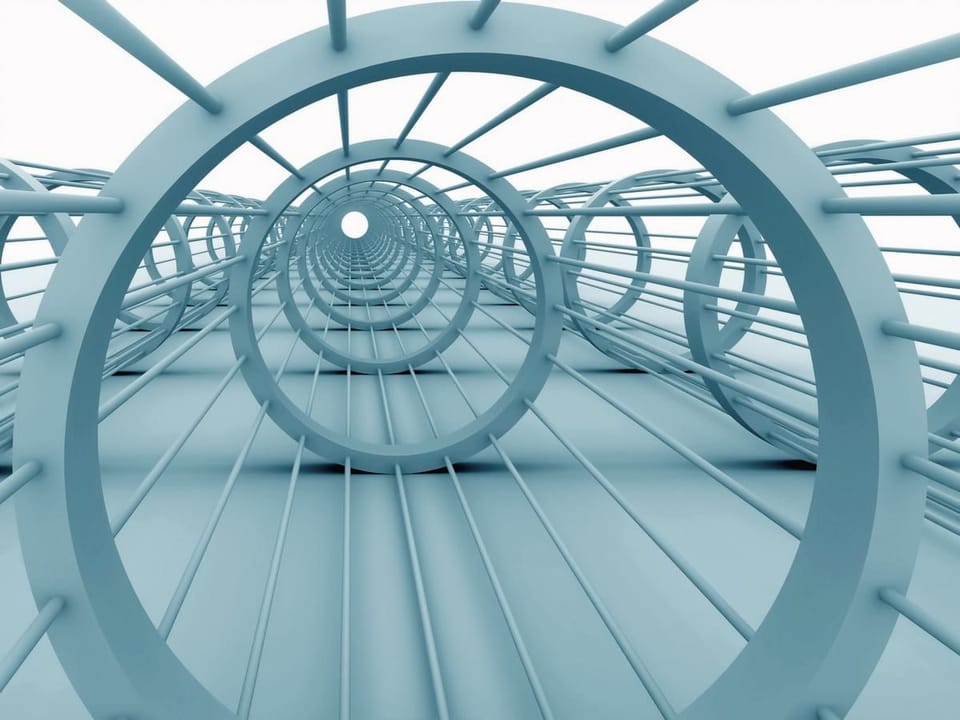 Fototapeta Geometryczna struktura tunelu na wymiar