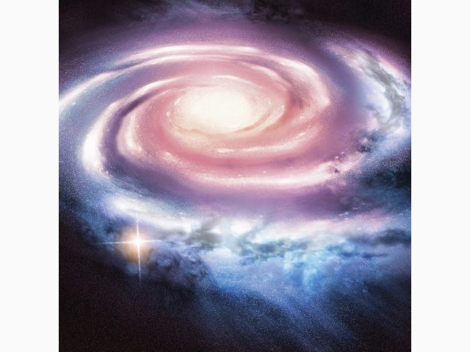Fototapeta Spiralna galaktyka w kosmosie na wymiar