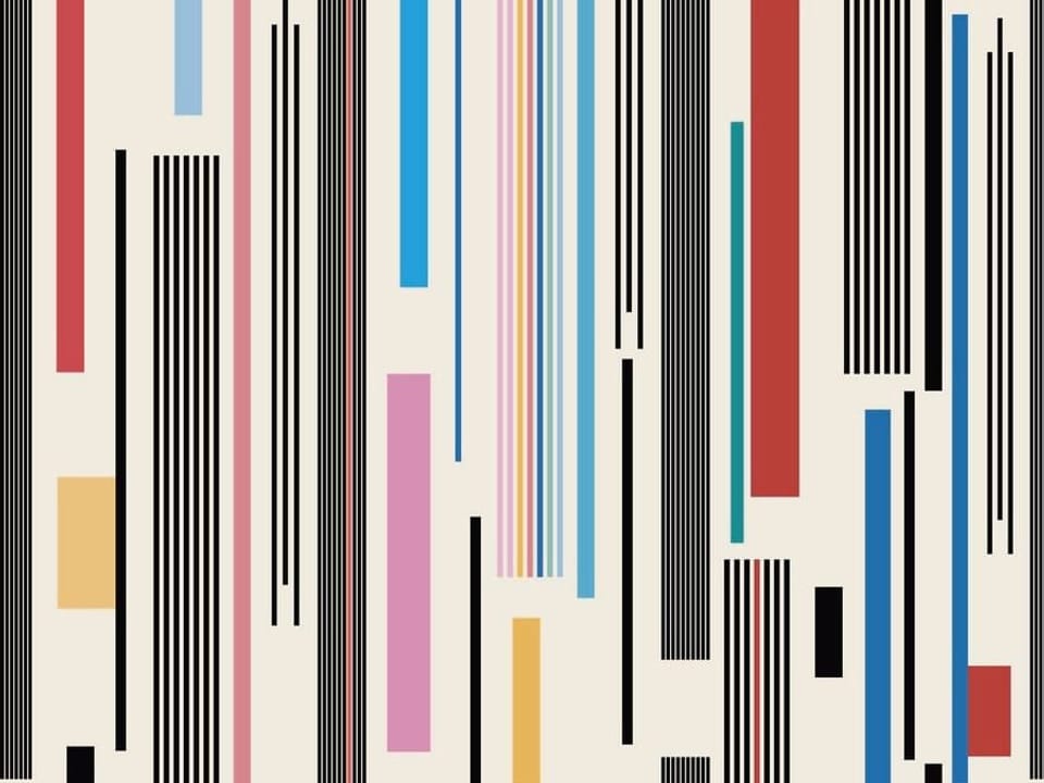 Fototapeta Kolorowe Pasy na Jasnym Tle