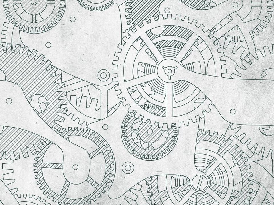 Fototapeta Kompleksowy układ zębatek