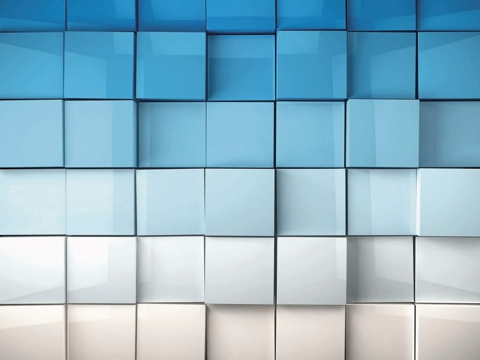 Fototapeta Trójwymiarowe Niebieskie Kostki