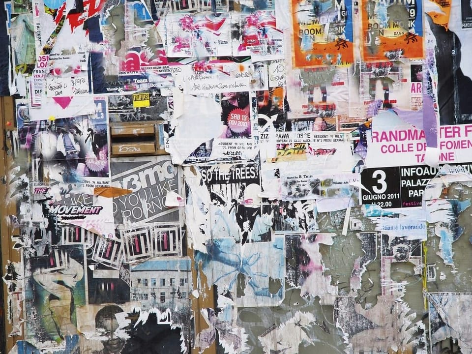 Fototapeta Ściana z plakatami i typografią