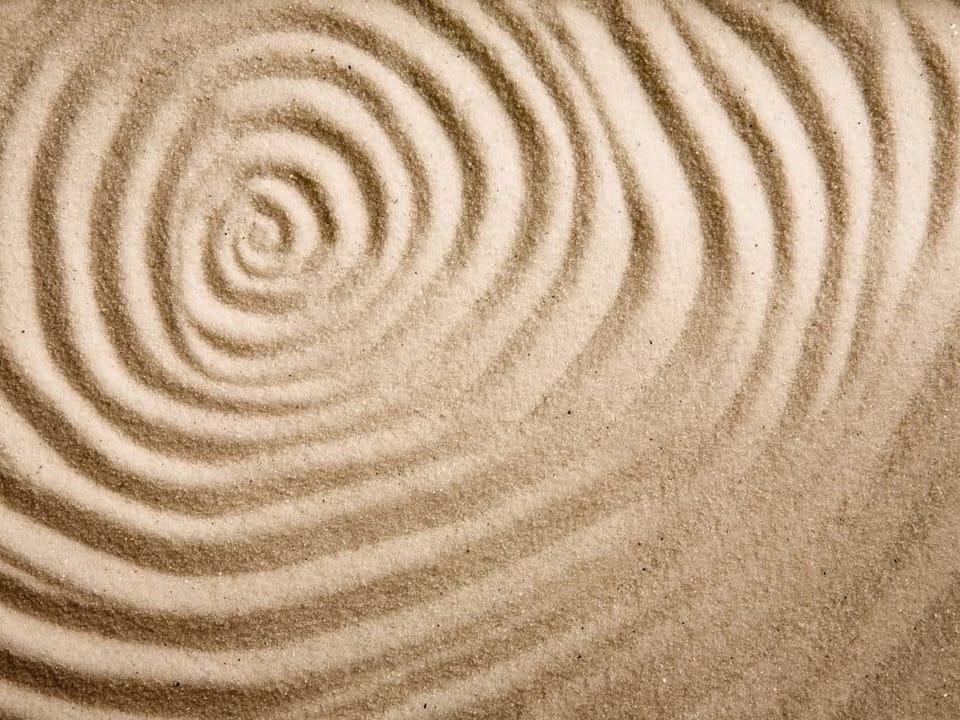 Fototapeta Koncentryczne fale na piasku na wymiar