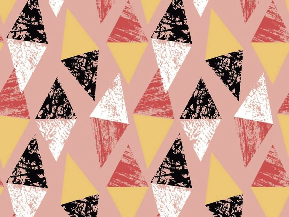 Fototapeta Geometryczne Trójkąty na Różowym Tle