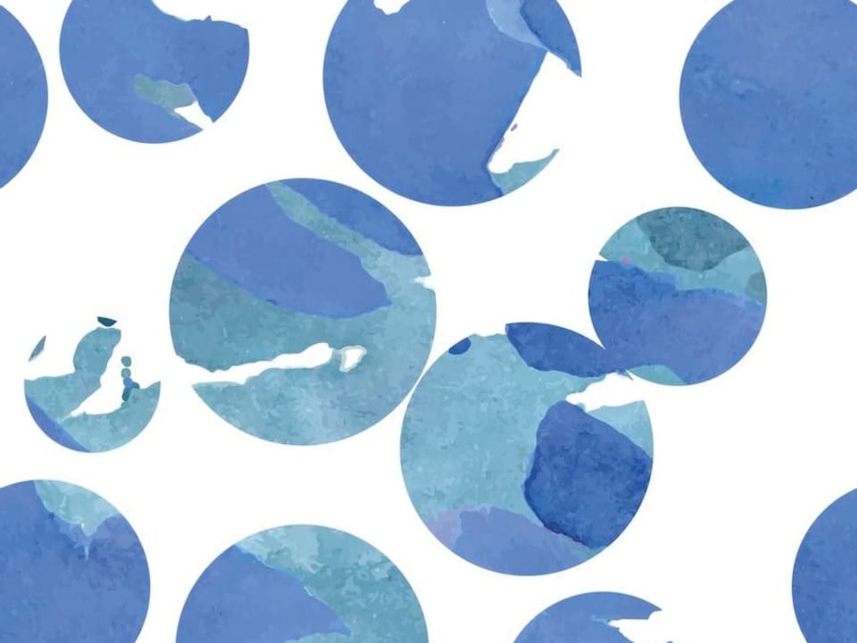 Fototapeta Niebieskie Okręgi na Białym Tle