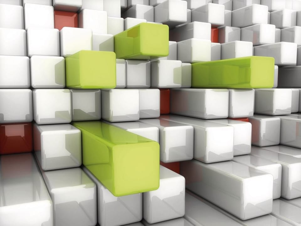 Fototapeta Geometryczne Bloki 3D w Kolorze