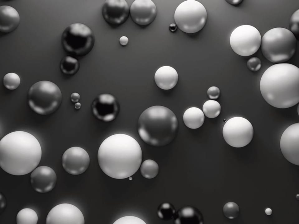 Fototapeta Czarno-białe kule na tle