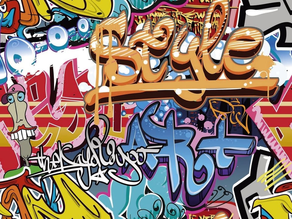 Fototapeta Kolorowe graffiti z napisem