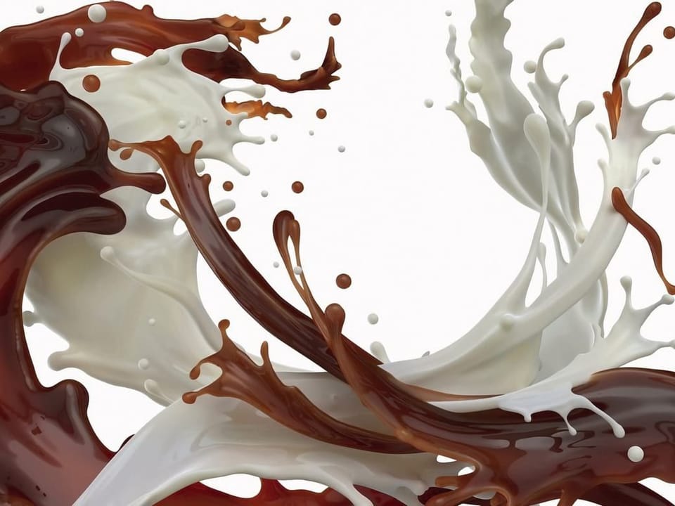 Fototapeta Rozpryski Mleka i Czekolady