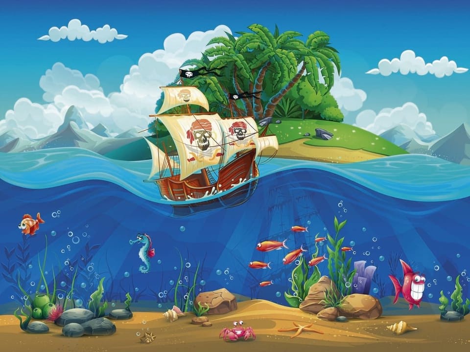 Fototapeta Piracki Statek na Morzu