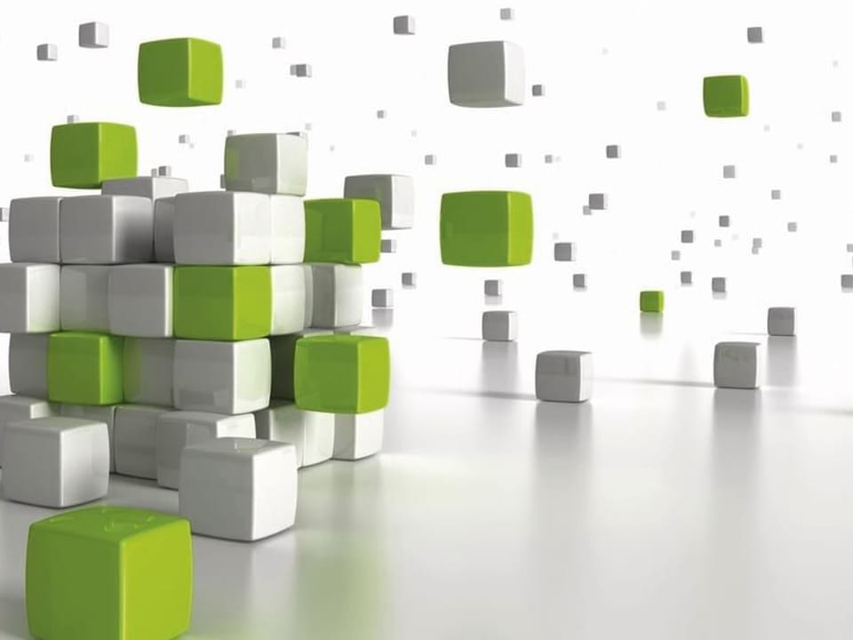 Fototapeta Geometryczny stos sześcianów