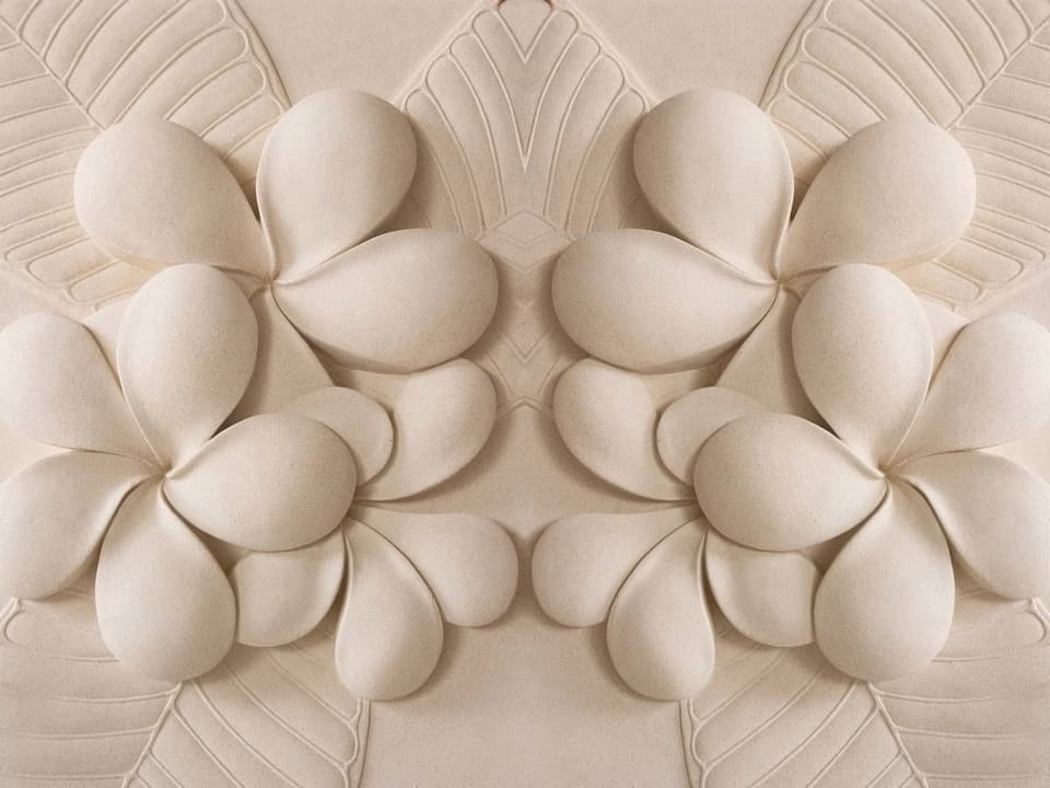 Fototapeta Abstrakcyjne płaskorzeźby kwiatowe