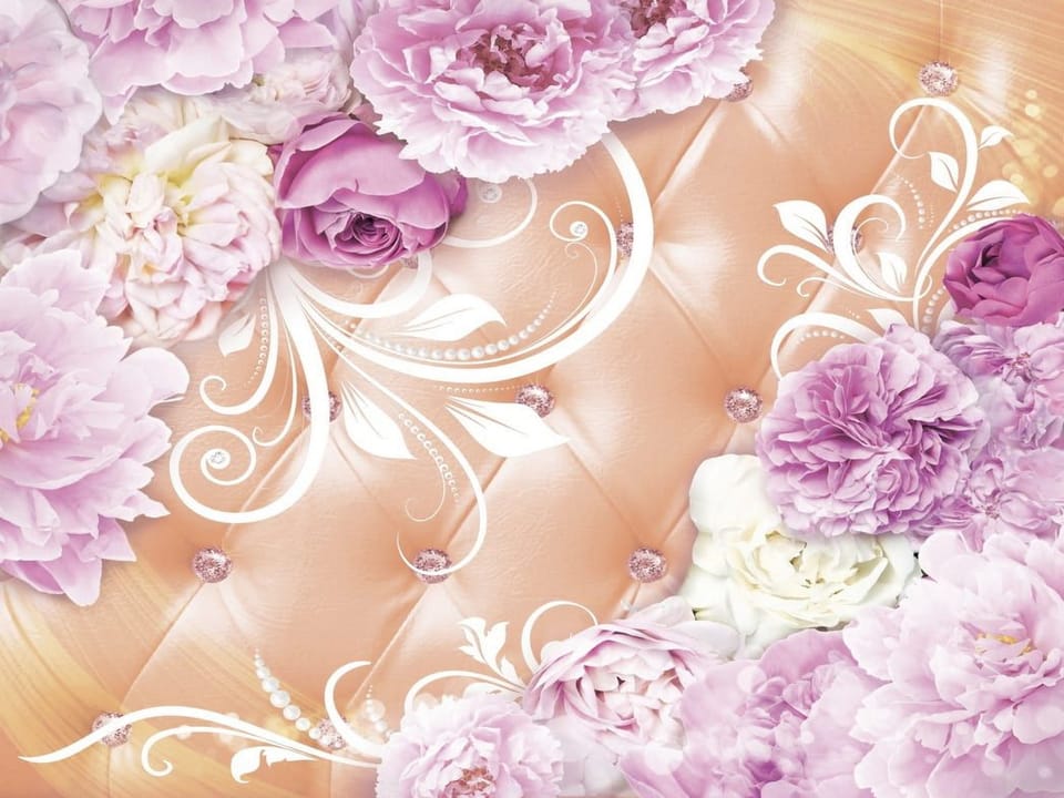 Fototapeta Eleganckie piwonie w 3D