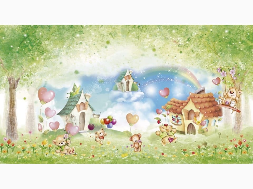 Fototapeta Bajkowe domki wśród drzew