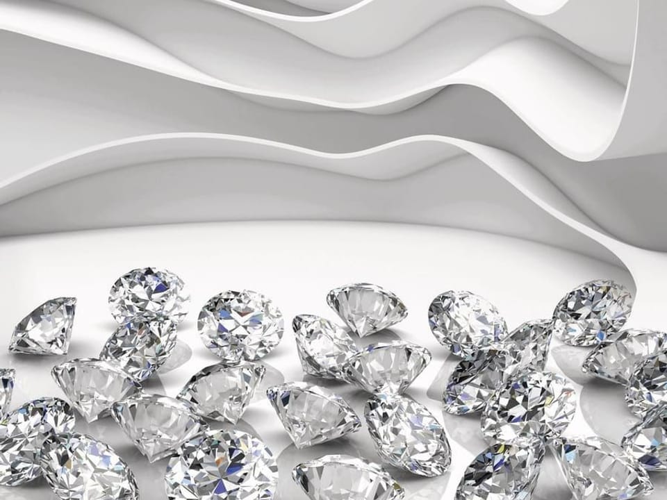 Fototapeta Diamenty na białym tle