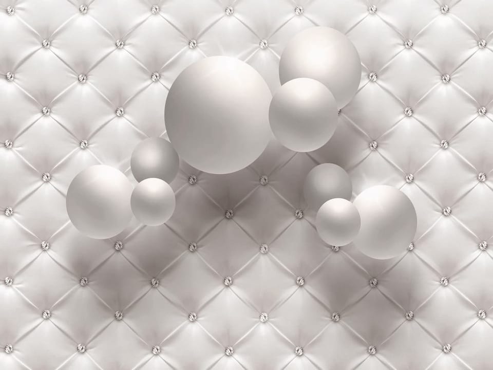 Fototapeta Białe kule na pikowanym tle