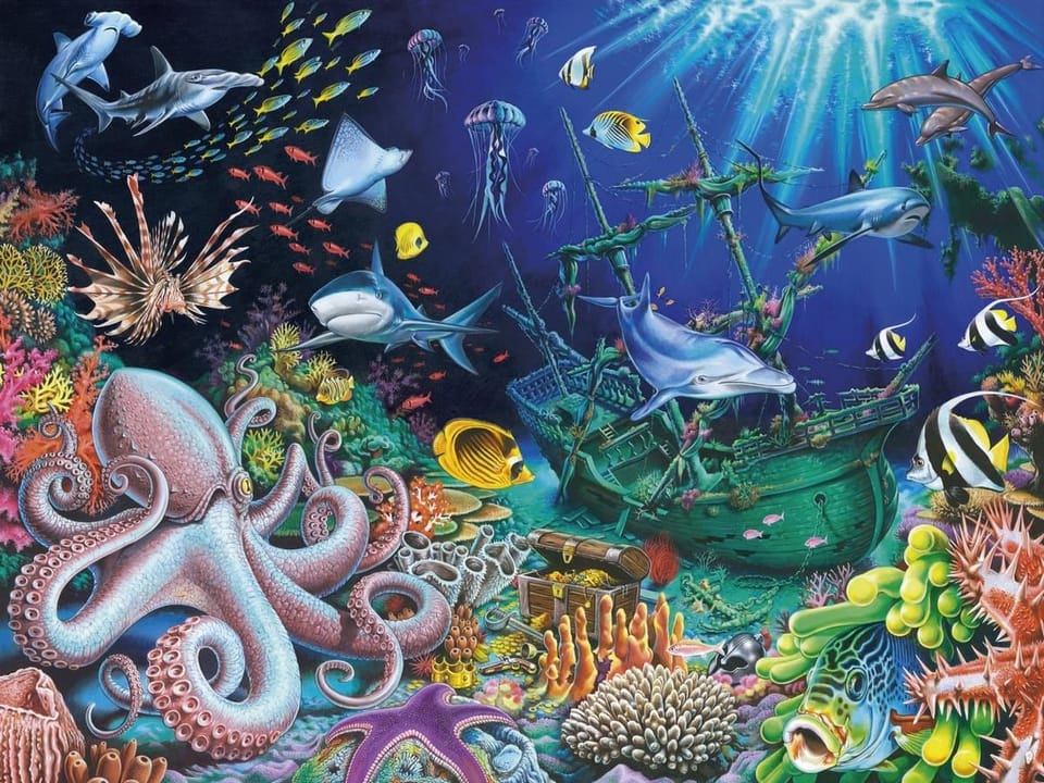 Fototapeta Podwodny świat z ośmiornicą