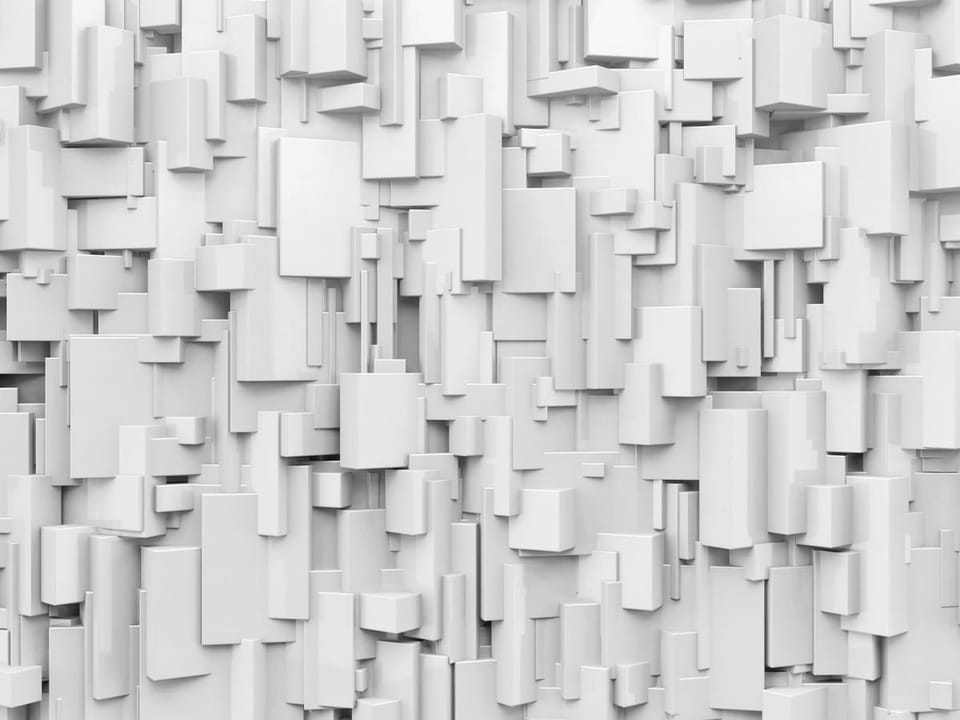 Fototapeta Trójwymiarowe Białe Prostokąty